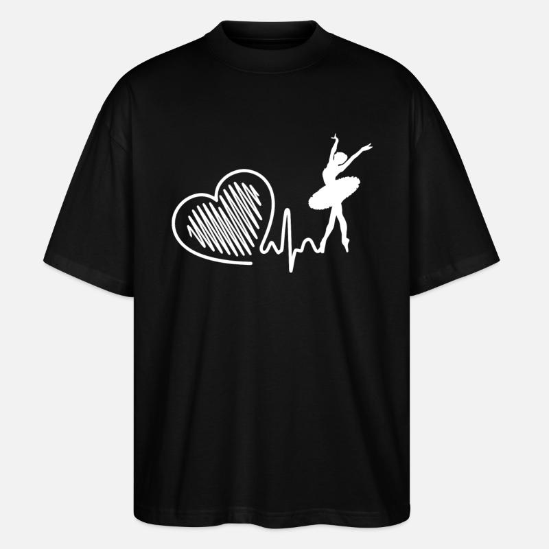 Ballet dancer Ballet dancer Heartbeat - Stanley/Stella Oversized Unisex Organic T-shirt Blaster 2.0 - black