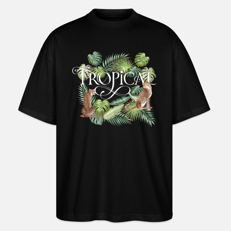 Tropical Summer - Stanley/Stella Oversized Unisex Bio T-Shirt Blaster 2.0 - Schwarz