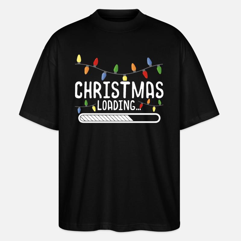 Christmas Is Loading - Stanley/Stella Oversized Unisex Organic T-shirt Blaster 2.0 - black