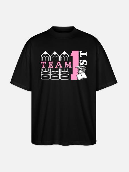 Team 1st Grade Teacher - Stanley/Stella Oversized Unisex Organic T-shirt Blaster 2.0 - black