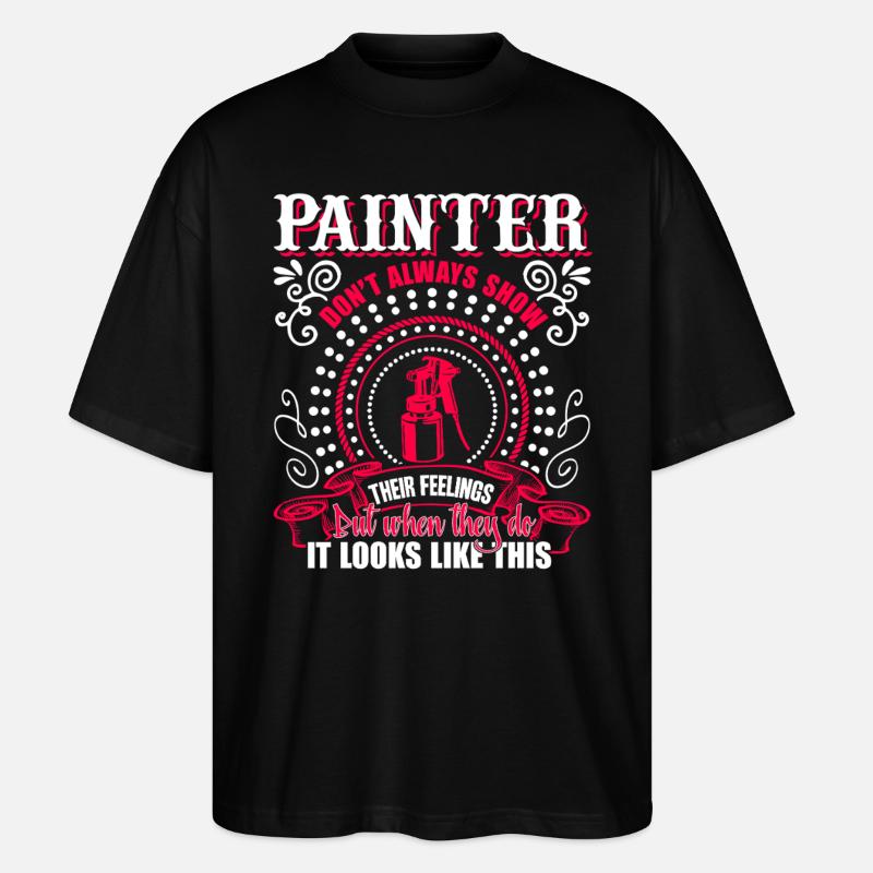 Painter Awesome Painter - Stanley/Stella Oversized Unisex Organic T-shirt Blaster 2.0 - black