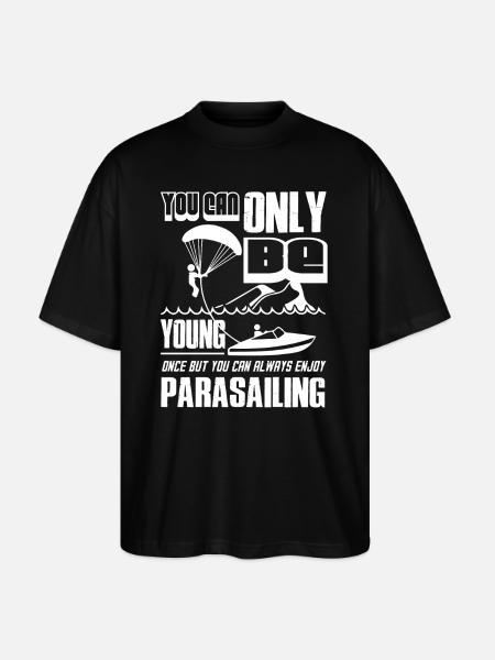 You Can Always Enjoy Parasailing - Stanley/Stella Oversized Unisex Organic T-shirt Blaster 2.0 - black