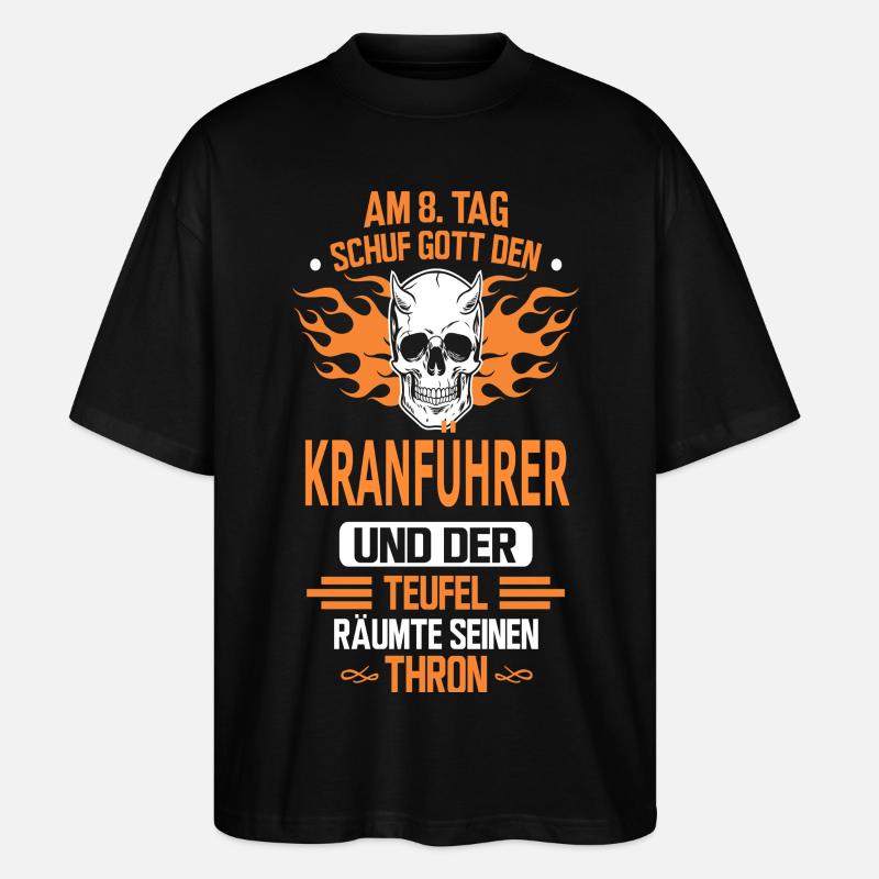 KRANFÜHRER - Stanley/Stella Oversized Unisex Bio T-Shirt Blaster 2.0 - Schwarz