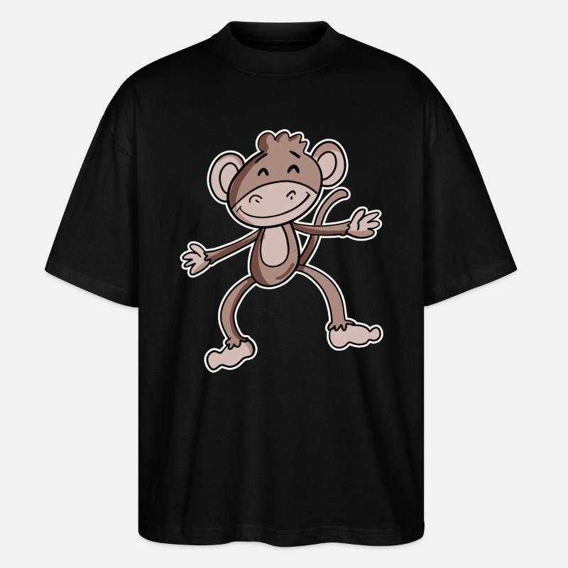 Affe - Stanley/Stella Oversized Unisex Bio T-Shirt Blaster 2.0 - Schwarz