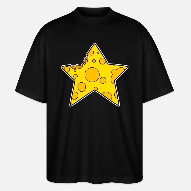 Käse Stern - Stanley/Stella Oversized Unisex Bio T-Shirt Blaster 2.0 - Schwarz