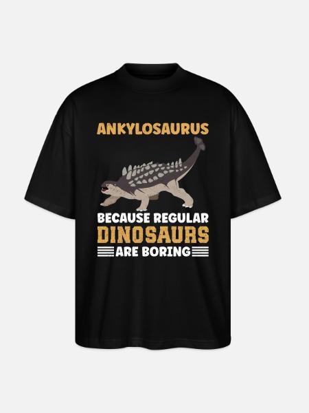 Ankylosaur Ankylosaurus Dinosaur Gift - Stanley/Stella Oversized Unisex Organic T-shirt Blaster 2.0 - black