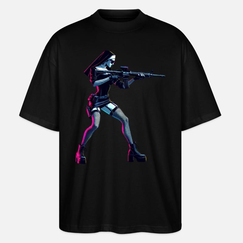 Divine Justice - Stanley/Stella Oversized Unisex Bio T-Shirt Blaster 2.0 - Schwarz
