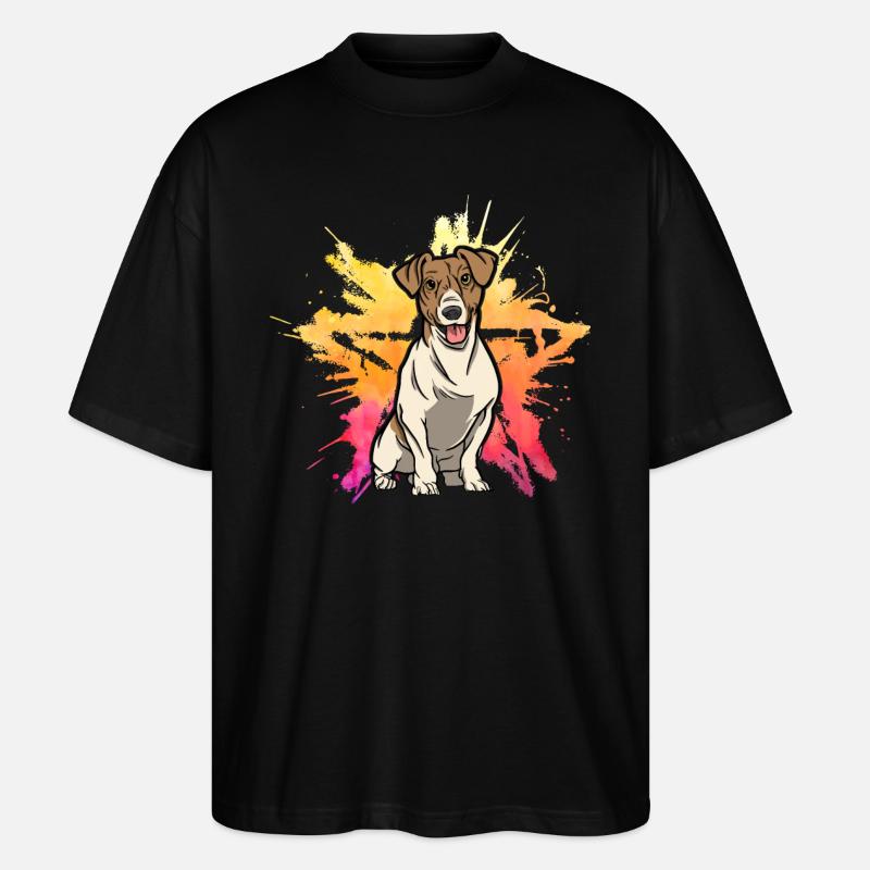 Jack Russell - Stanley/Stella Oversized Unisex Bio T-Shirt Blaster 2.0 - Schwarz