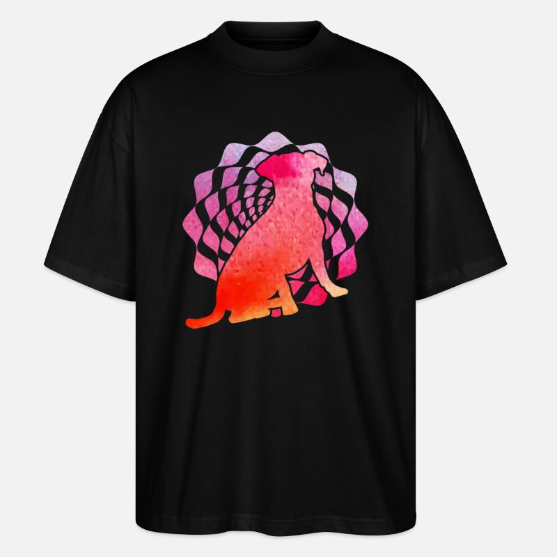 Jack Russell Terrier Rétro - T-shirt bio Blaster 2.0 coupe oversize Stanley/Stella Unisexe - noir