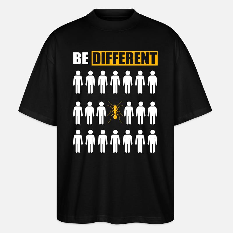 Be Different Ameise - Stanley/Stella Oversized Unisex Bio T-Shirt Blaster 2.0 - Schwarz