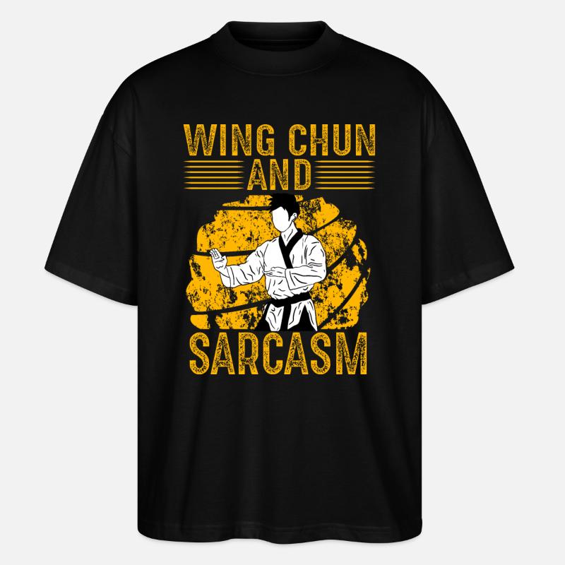 Wing Chun und Sarkasmus - Stanley/Stella Oversized Unisex Bio T-Shirt Blaster 2.0 - Schwarz
