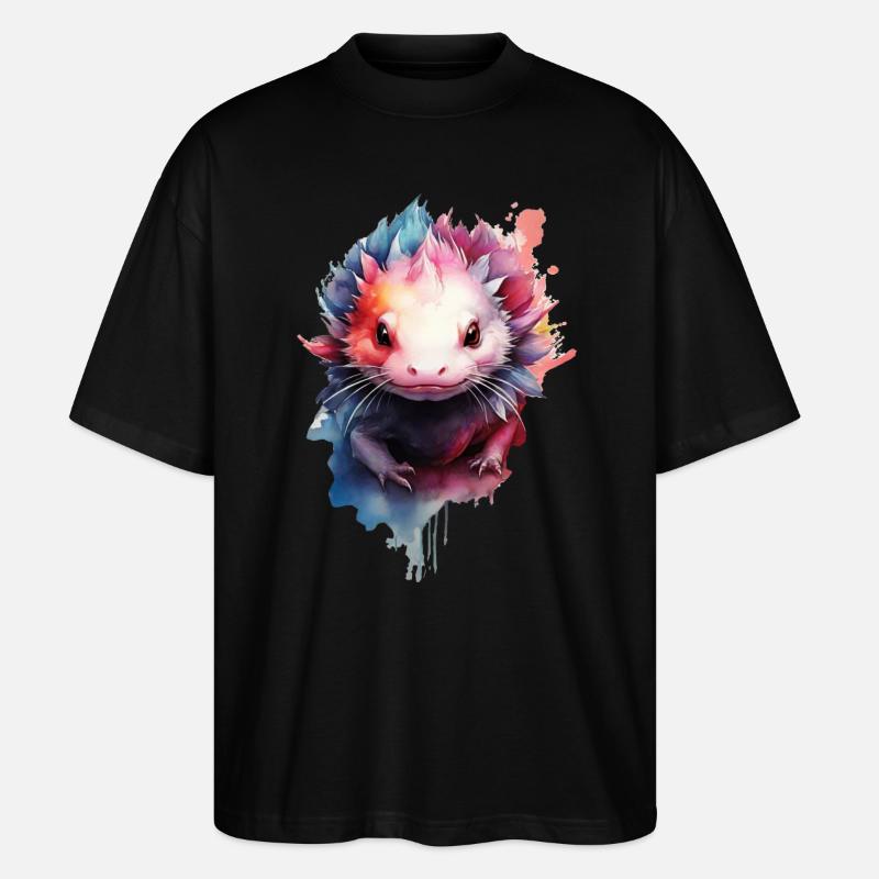 Axolotl - Stanley/Stella Oversized Unisex Bio T-Shirt Blaster 2.0 - Schwarz
