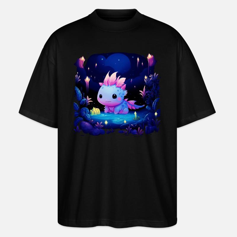 Axolotl - Stanley/Stella Oversized Unisex Bio T-Shirt Blaster 2.0 - Schwarz