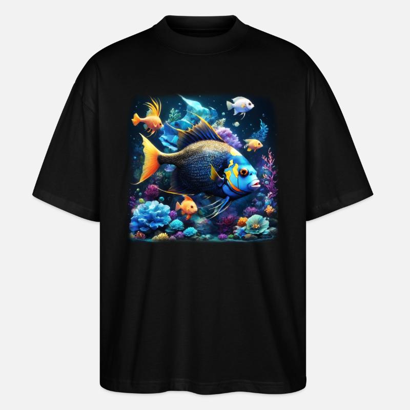 Angelfish - T-shirt bio Blaster 2.0 coupe oversize Stanley/Stella Unisexe - noir