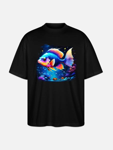 Angelfish - T-shirt bio Blaster 2.0 coupe oversize Stanley/Stella Unisexe - noir