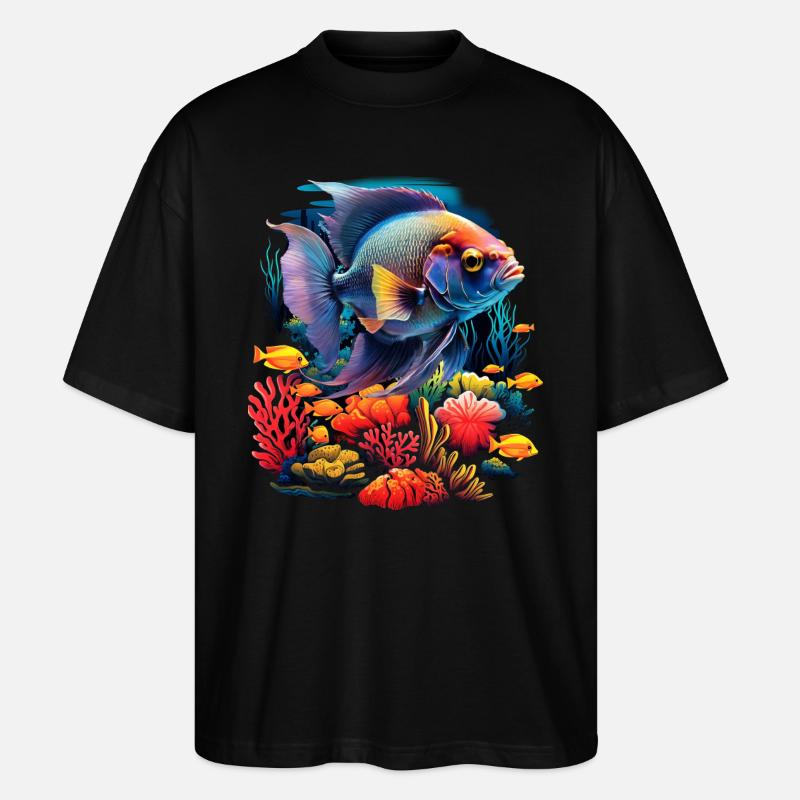 Angelfish - Stanley/Stella Oversized Unisex Organic T-shirt Blaster 2.0 - black