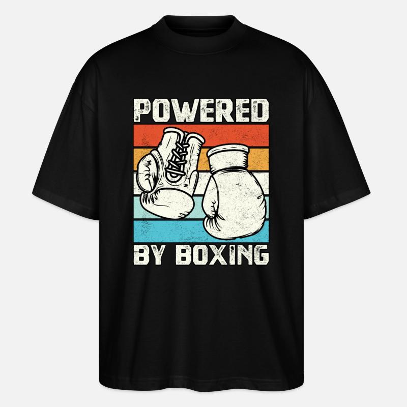 Propulsé par la boxe - T-shirt bio Blaster 2.0 coupe oversize Stanley/Stella Unisexe - noir
