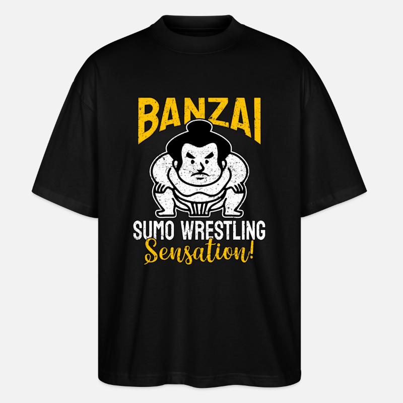 Banzai Sumo-Ringer-Sensation - Stanley/Stella Oversized Unisex Bio T-Shirt Blaster 2.0 - Schwarz