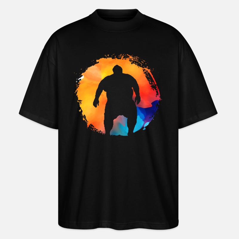Sumo retro - Stanley/Stella Oversized Unisex Bio T-Shirt Blaster 2.0 - Schwarz