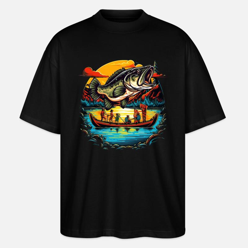 Barsch-Fisch - Stanley/Stella Oversized Unisex Bio T-Shirt Blaster 2.0 - Schwarz