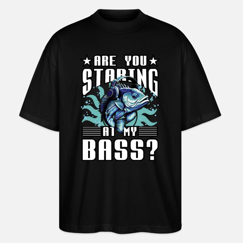 Regardez-vous ma basse ? - T-shirt bio Blaster 2.0 coupe oversize Stanley/Stella Unisexe - noir
