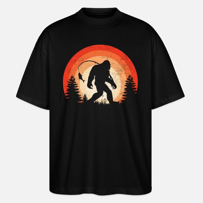 Barschfisch Big Foot - Stanley/Stella Oversized Unisex Bio T-Shirt Blaster 2.0 - Schwarz