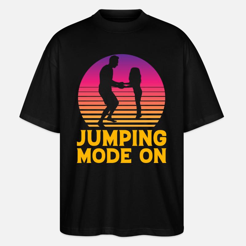 Sprungmodus ein - Stanley/Stella Oversized Unisex Bio T-Shirt Blaster 2.0 - Schwarz