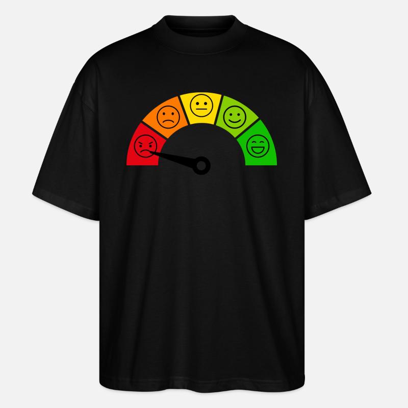 Emotionsmesser - Wut - Stanley/Stella Oversized Unisex Bio T-Shirt Blaster 2.0 - Schwarz
