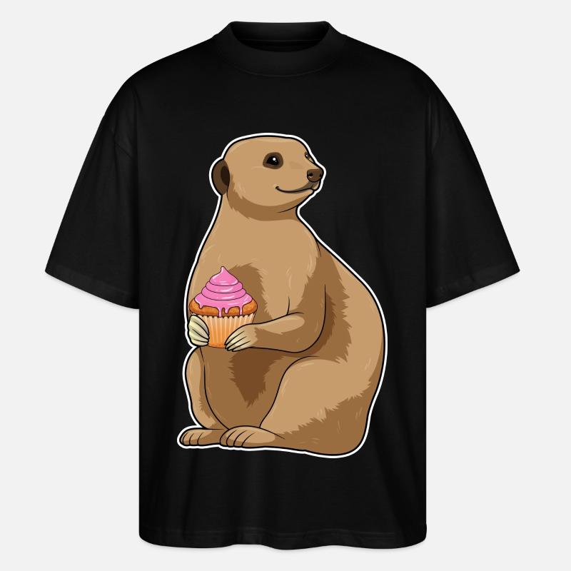 Muffin suricate - T-shirt bio Blaster 2.0 coupe oversize Stanley/Stella Unisexe - noir
