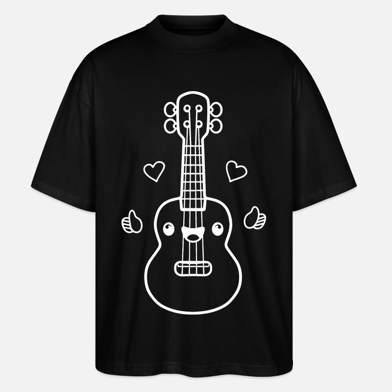Ukulele Comic Look - Stanley/Stella Oversized Unisex Organic T-shirt Blaster 2.0 - black
