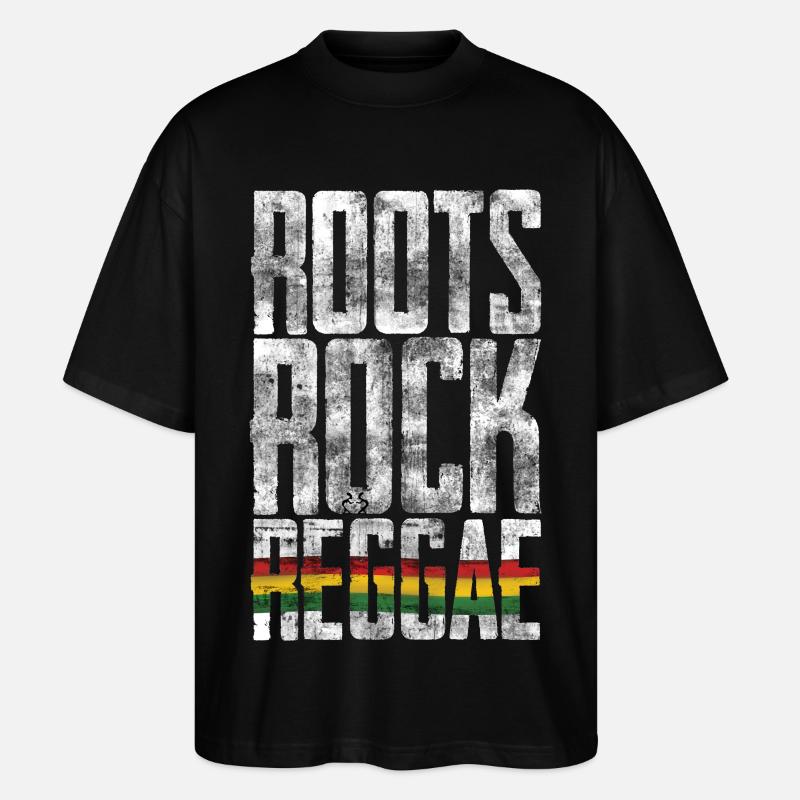 Drapeau Roots Rock Reggae - T-shirt bio Blaster 2.0 coupe oversize Stanley/Stella Unisexe - noir