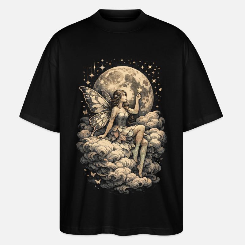 Fairycore Fee Gotisch - Stanley/Stella Oversized Unisex Bio T-Shirt Blaster 2.0 - Schwarz