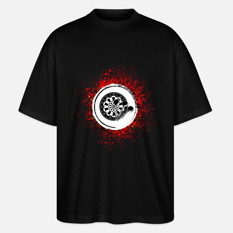 Darts Sport Symbol - Stanley/Stella Oversized Unisex Bio T-Shirt Blaster 2.0 - Schwarz