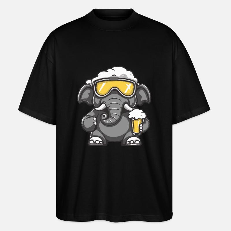 Mammut Apres Ski Bier - Stanley/Stella Oversized Unisex Bio T-Shirt Blaster 2.0 - Schwarz