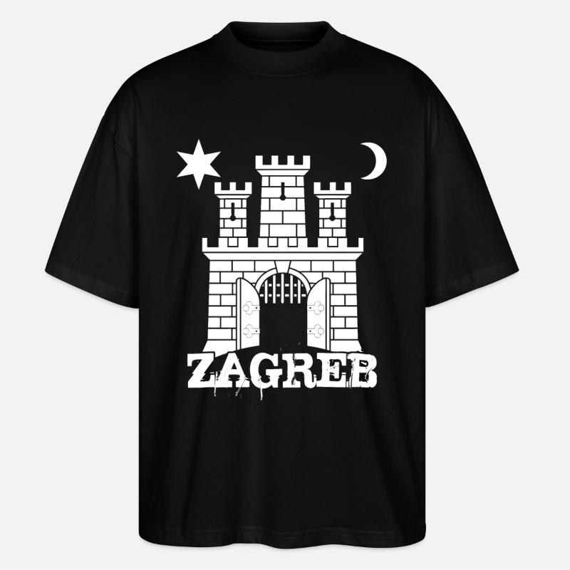 Zagreb - Stanley/Stella Oversized Unisex Bio T-Shirt Blaster 2.0 - Schwarz