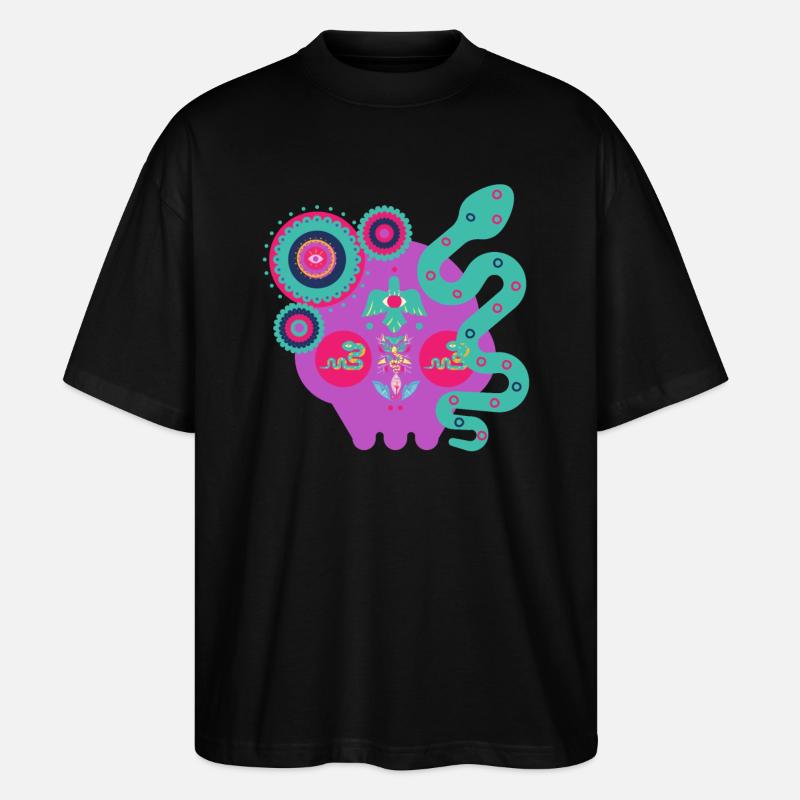 Abstract Serpent Form - Stanley/Stella Oversized Unisex Organic T-shirt Blaster 2.0 - black