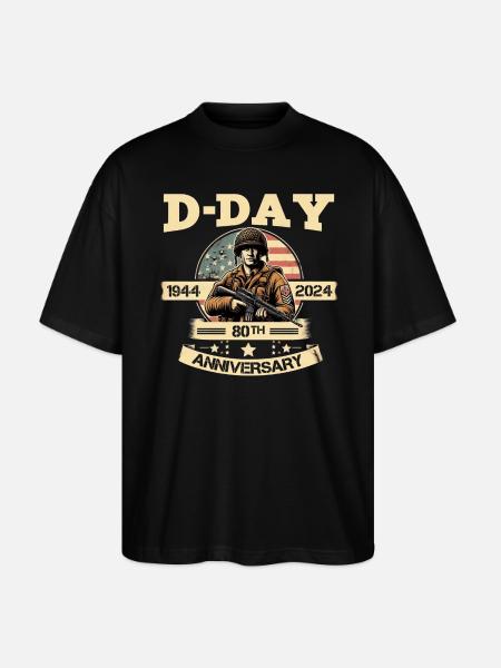 D-DAY 80 th ANNIVERSARY - T-shirt bio Blaster 2.0 coupe oversize Stanley/Stella Unisexe - noir