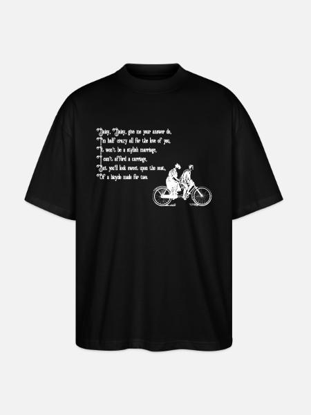 Gänseblümchen Gänseblümchen (weißer Text) - Stanley/Stella Oversized Unisex Bio T-Shirt Blaster 2.0 - Schwarz