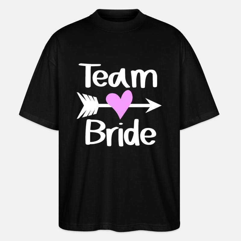 Team Braut - Stanley/Stella Oversized Unisex Bio T-Shirt Blaster 2.0 - Schwarz