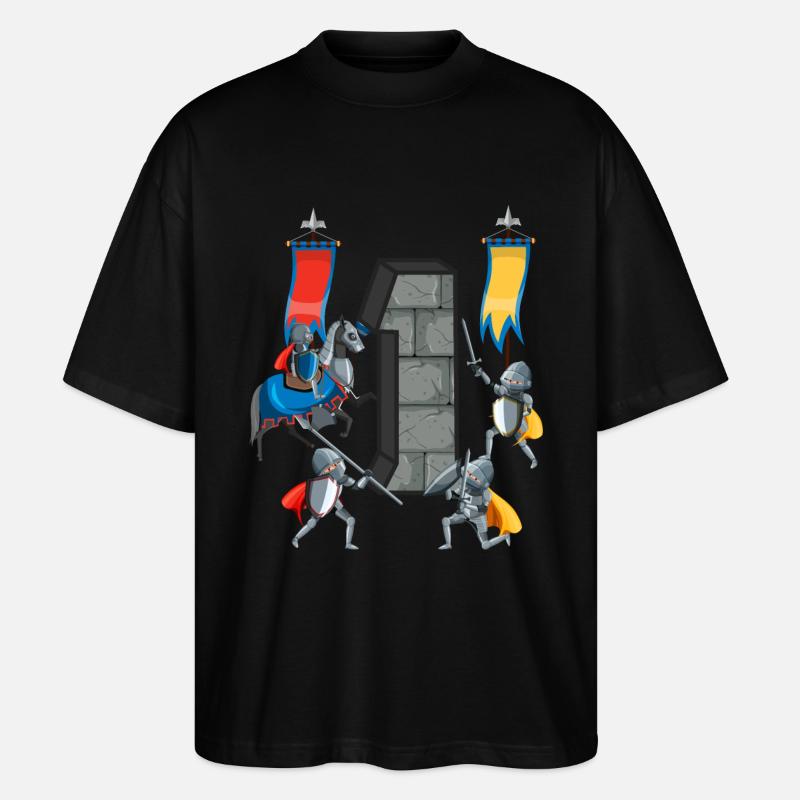 Mittelalterliche Ritter Mittelalter Geschichte - Stanley/Stella Oversized Unisex Bio T-Shirt Blaster 2.0 - Schwarz