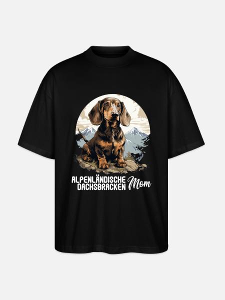 Alpenländische Dachsbracke - Stanley/Stella Oversized Unisex Bio T-Shirt Blaster 2.0 - Schwarz