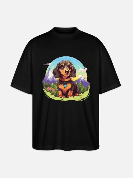 Alpine Badger Hound - Stanley/Stella Oversized Unisex Organic T-shirt Blaster 2.0 - black
