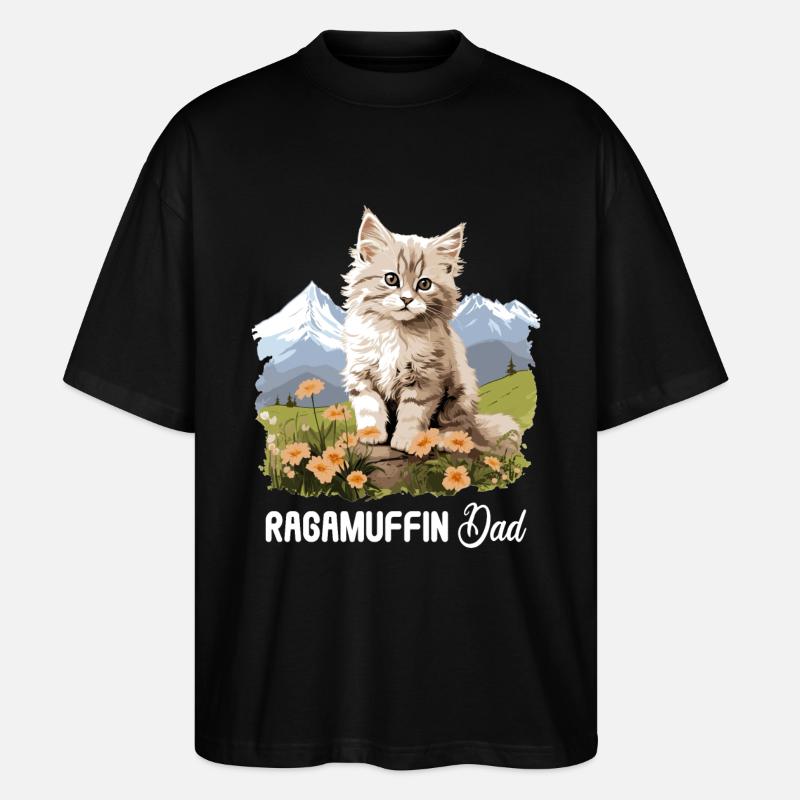 Ragamuffin Chaton Ragamuffin Chat - T-shirt bio Blaster 2.0 coupe oversize Stanley/Stella Unisexe - noir