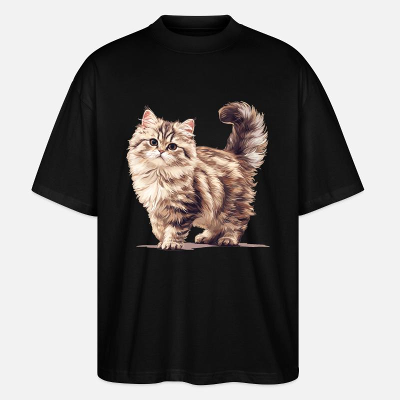 Chat Sibérien Sibirische Katze - T-shirt bio Blaster 2.0 coupe oversize Stanley/Stella Unisexe - noir