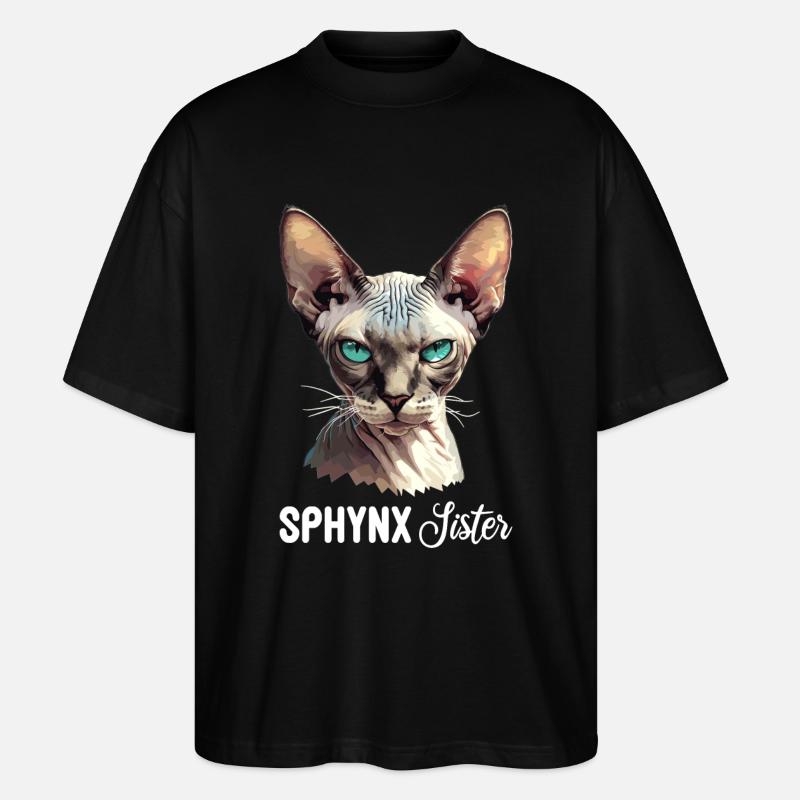 Sphynx Kitten Sphynx Cat - Stanley/Stella Oversized Unisex Organic T-shirt Blaster 2.0 - black