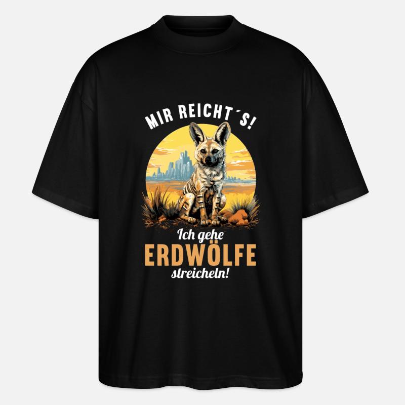 Erdwölfe Erdwolf - Stanley/Stella Oversized Unisex Bio T-Shirt Blaster 2.0 - Schwarz
