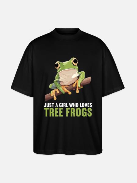 Tree Frog Baumfrösche Baumfrosch - Stanley/Stella Oversized Unisex Organic T-shirt Blaster 2.0 - black