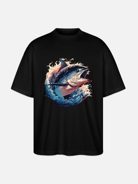 Tuna Thunfische Thunfisch - Stanley/Stella Oversized Unisex Organic T-shirt Blaster 2.0 - black
