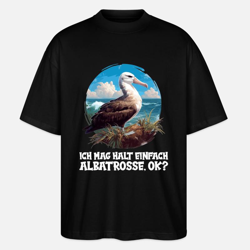 Albatross Albatrosse Albatros - Stanley/Stella Oversized Unisex Bio T-Shirt Blaster 2.0 - Schwarz