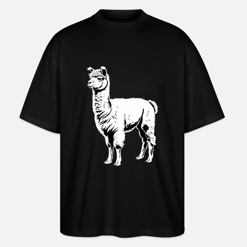 Alpaca Alpacas Alpaca - Stanley/Stella Oversized Unisex Organic T-shirt Blaster 2.0 - black